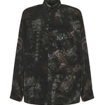 Camicia Cocoon Washed Crayon Allover in popeline di viscosa 857811 TTL781055 BALENCIAGA 