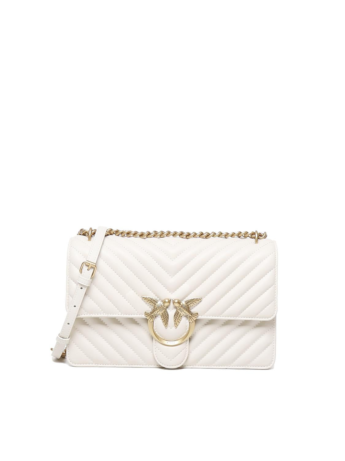 Borsa a tracolla media Love Bag chevron 100941 A0GKZ14Q PINKO 