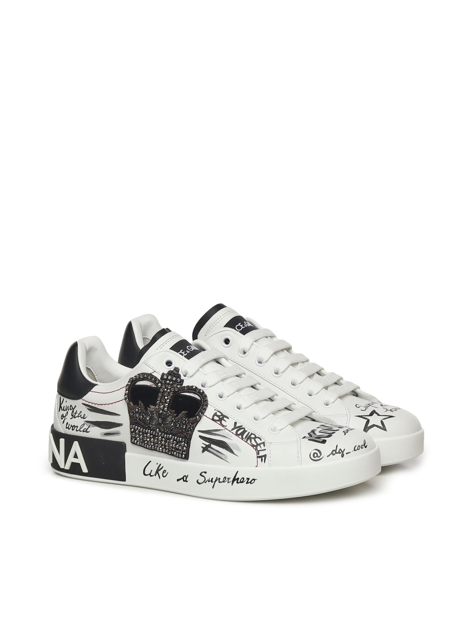 Sneakers Portofino in pelle CS1760 A9AG189697 DOLCE & GABBANA 