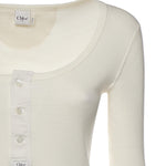 Camicia Henley in jersey di cotone CH26SJH29185 107 CHLOÉ 