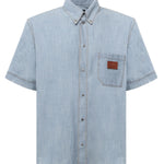 Camicia in chambray con logo FS1321 AUWXF0LQ0 FENDI 