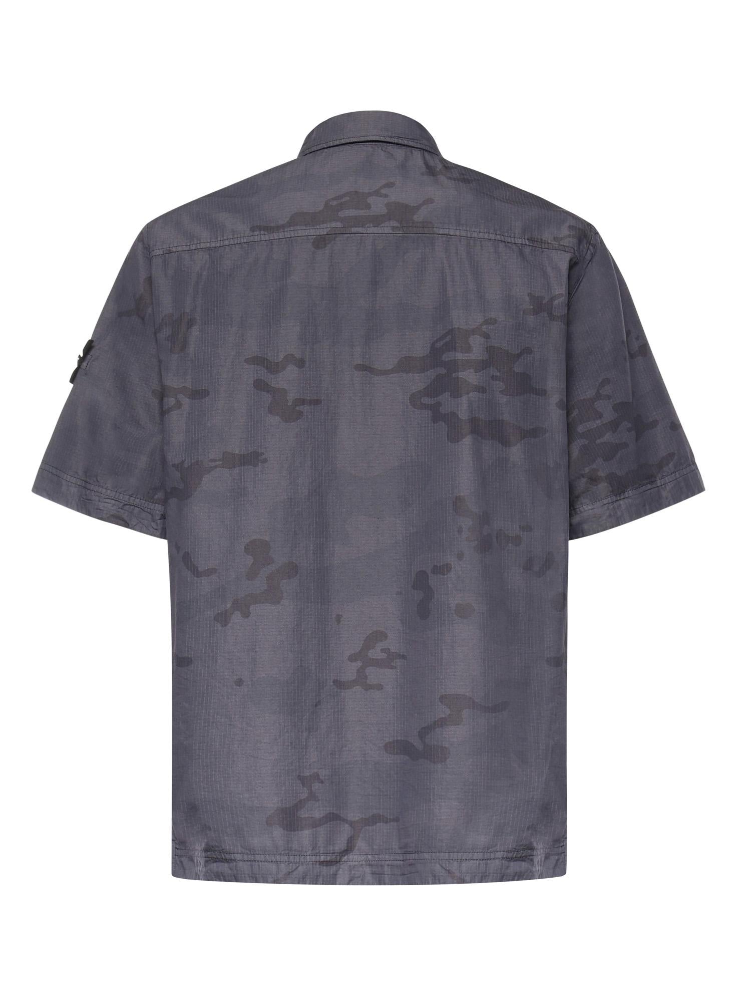Camicia camouflage con logo L1S151100024 S00E9V002D STONE ISLAND 