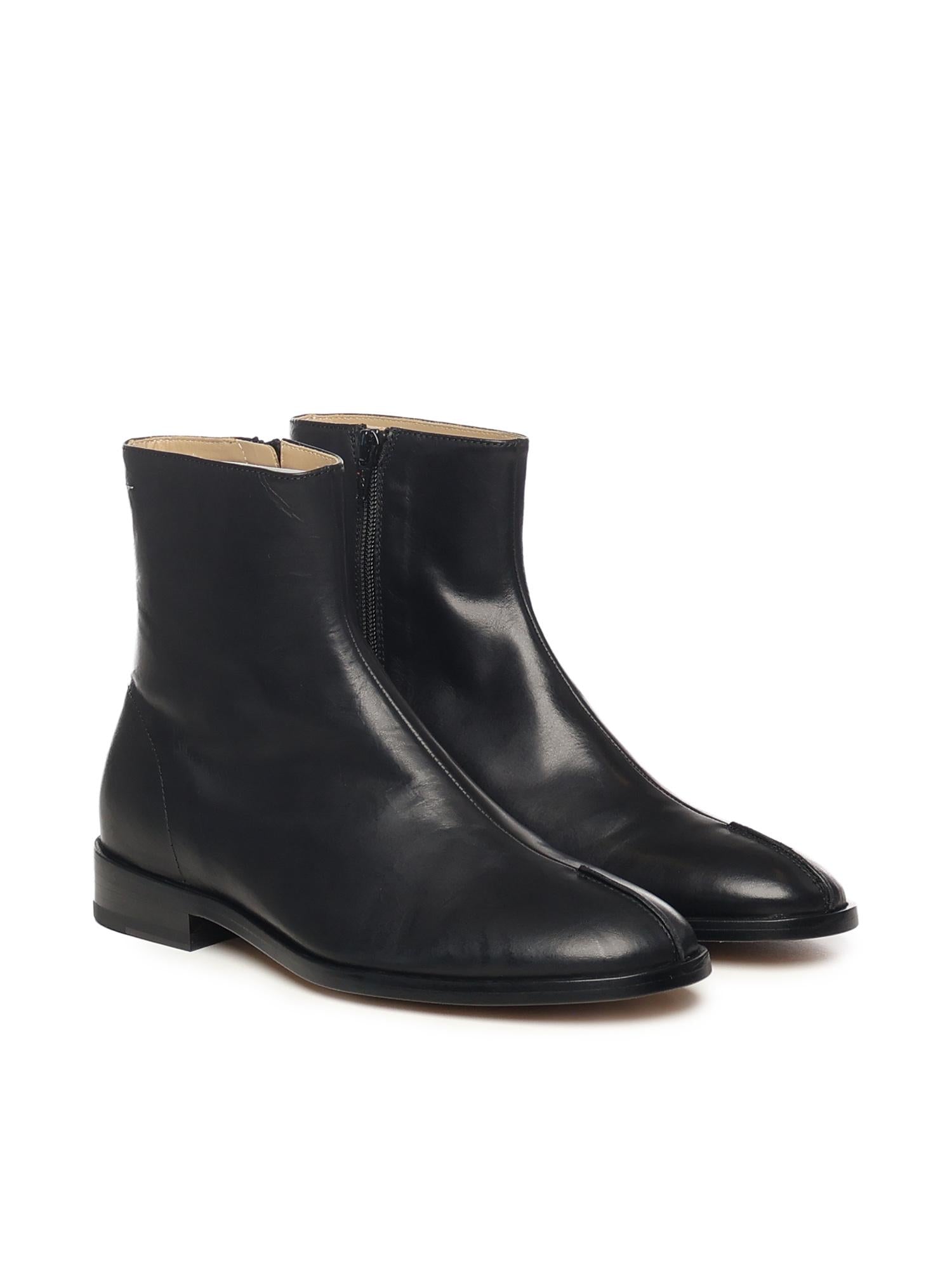 Stivaletto in pelle con dettaglio stitch-out SH1WU0011 P5000T8013 MM6 Maison Margiela 