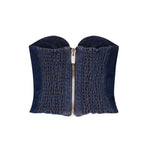 Top a cuore in denim 104722000 NAVY MAGDA BUTRYM 