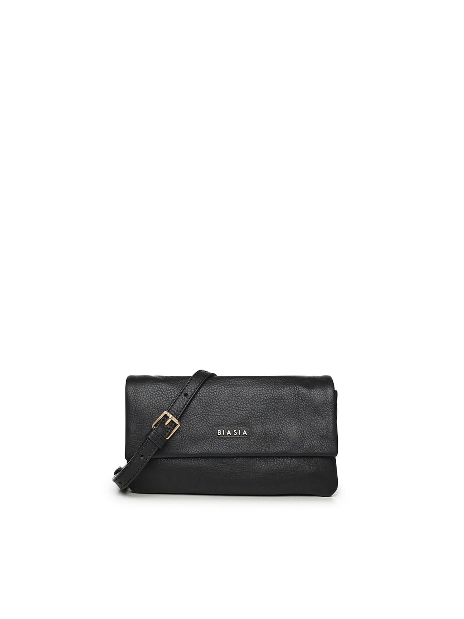 Borsa a tracolla in pelle BIBP9F901 NERO BIASIA 
