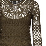 Abito lungo crochet traforato 104731 A2FFX26 PINKO 