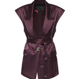 Giacca smanicata in satin 106585 A1Y5R57 PINKO 