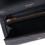 Portafoglio Cassandre matelassé in pelle 372264 BOW011000 SAINT LAURENT 