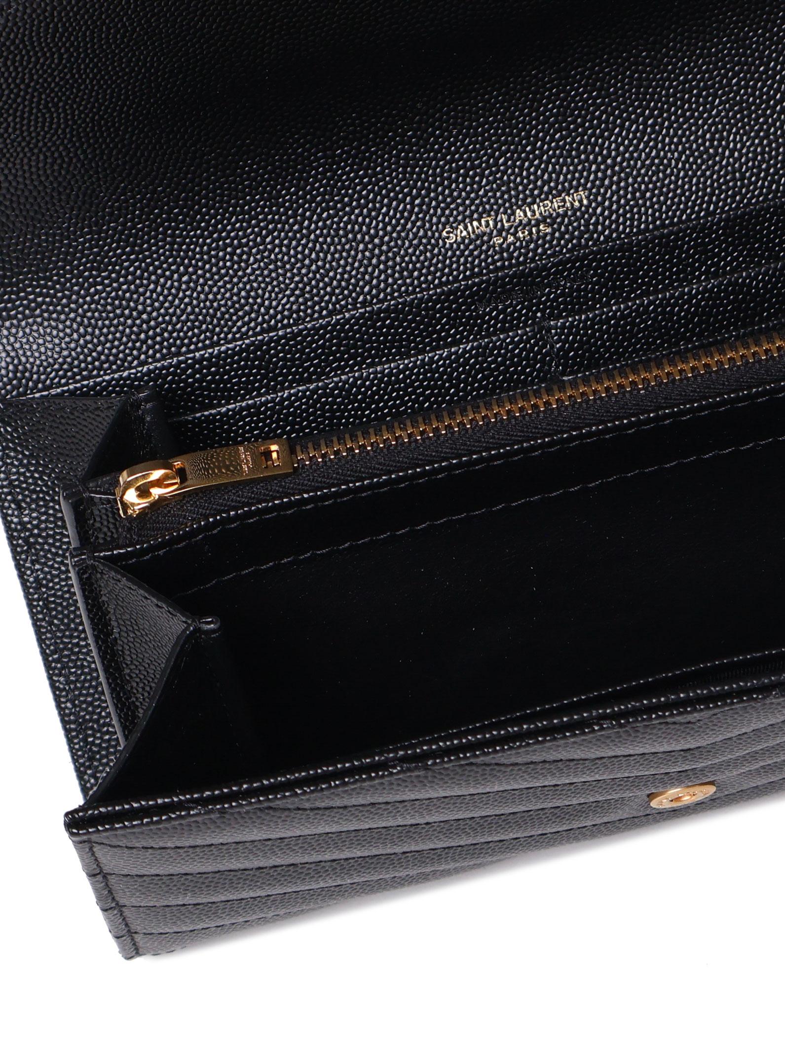 Portafoglio Cassandre matelassé in pelle 372264 BOW011000 SAINT LAURENT 