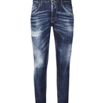 Jeans skater in denim stressed S74LB1556 S30664470 DSQUARED2 
