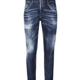 Jeans skater in denim stressed S74LB1556 S30664470 DSQUARED2 