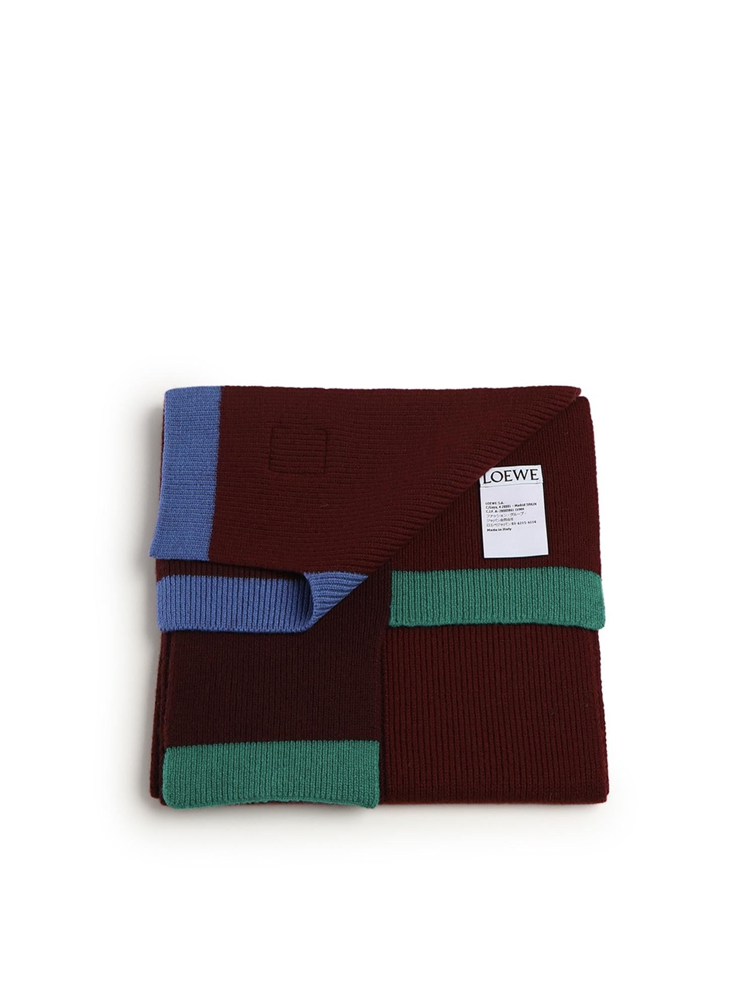 Sciarpa asimmetrica in lana FSA8S3SK01 6654 LOEWE 