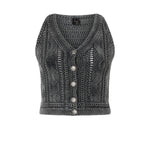 Gilet Myrtus in maglia di cotone 106859 A3BAI91 PINKO 