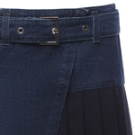 Minigonna in denim e tela di lana G594 DS0345MLQ1800 DONDUP 