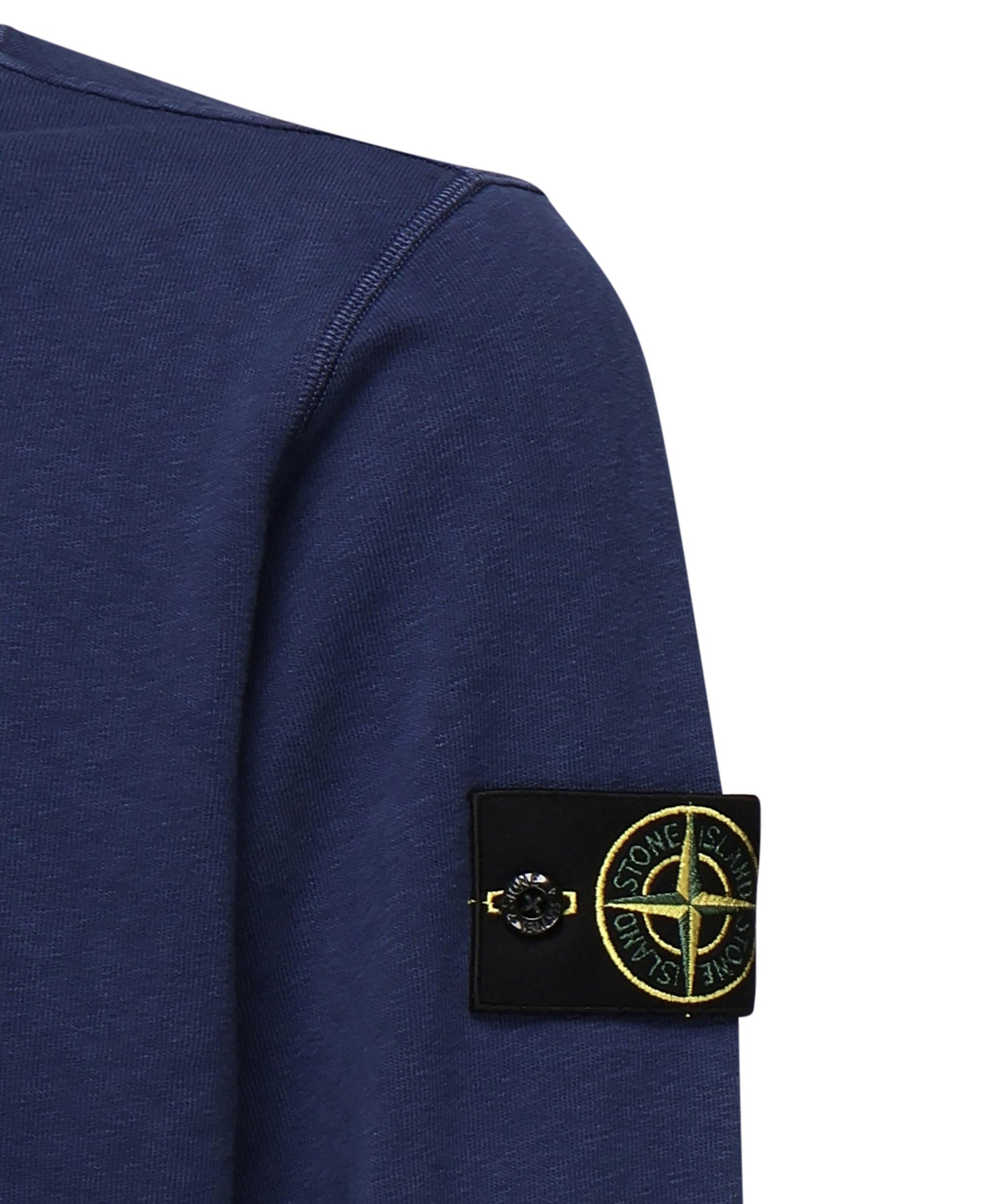 Felpa girocollo con effetto fiammato<BR/> K1S156100020 S0060V0128 STONE ISLAND 