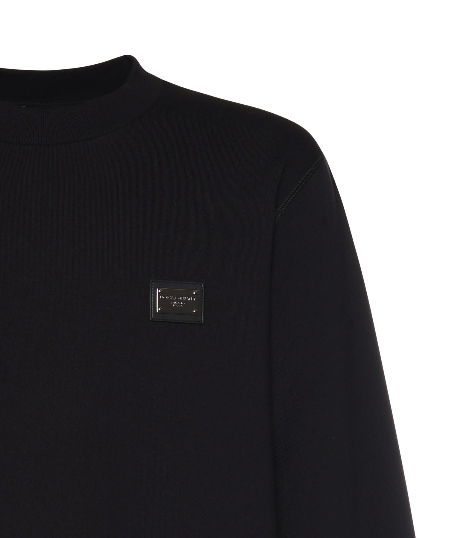 Felpa con placca logo in cotone G9ABJT G7P1CN0000 DOLCE & GABBANA 