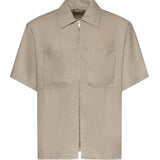 Camicia Derby in lino e viscosa 026ST167LI CAMEL WOC 