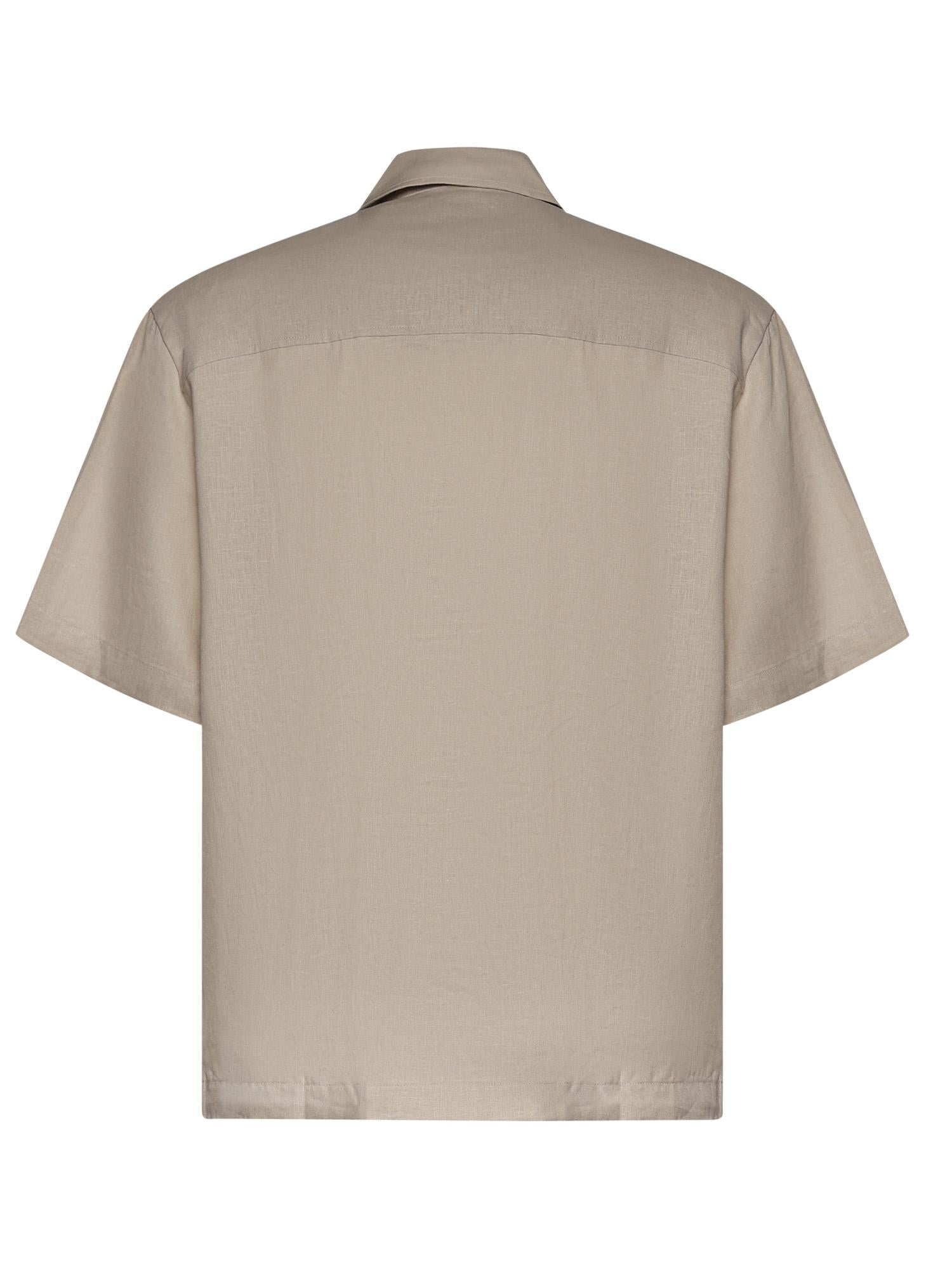 Camicia Derby in lino e viscosa 026ST167LI CAMEL WOC 