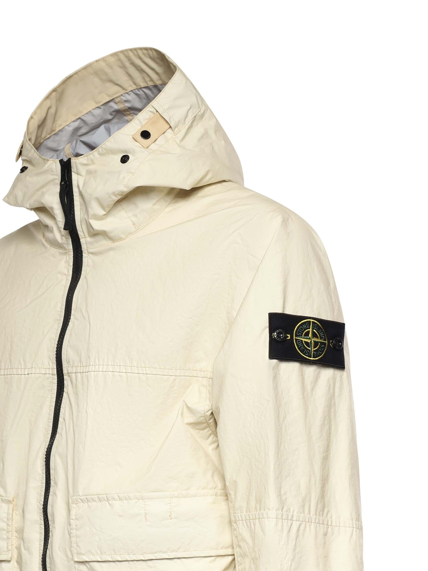Giacca con cappuccio in nylon con logo L1S154100004 S0A21V0093 STONE ISLAND 