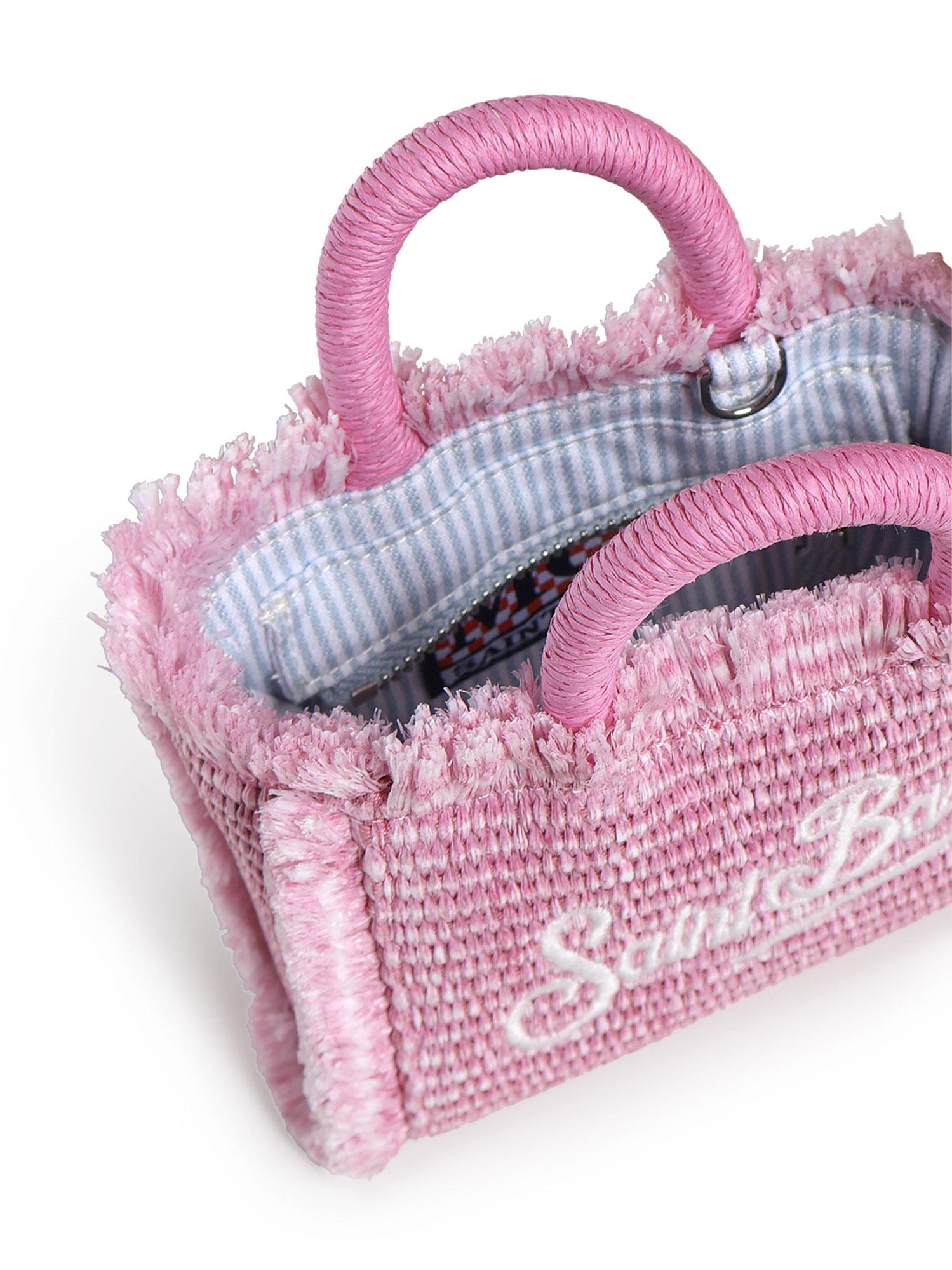 Borsa Vanity micro effetto paglia con logo VAMI015 00223L MC2 SAINT BARTH 