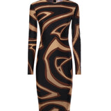 Abito a tubino con stampa Labirinto 5UJG65 5U745049 PUCCI 