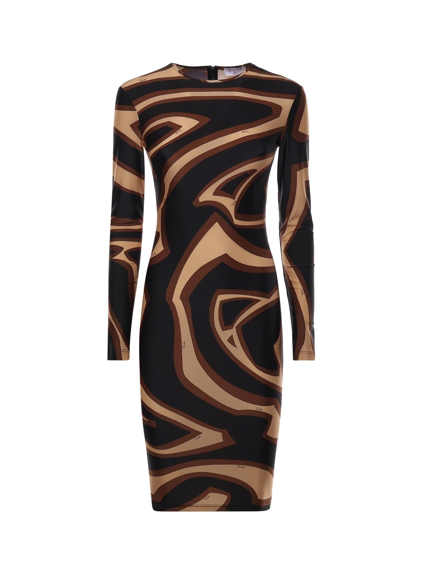 Abito a tubino con stampa Labirinto 5UJG65 5U745049 PUCCI 