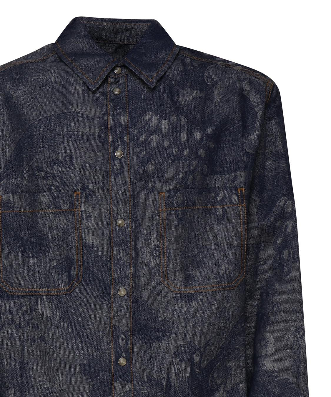 Camicia in denim con paisley MRNE0003 99TTE14S9091 ETRO 