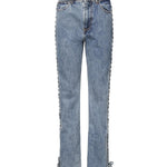 Jeans a gamba dritta con lacci 114595 3054 ROTATE 