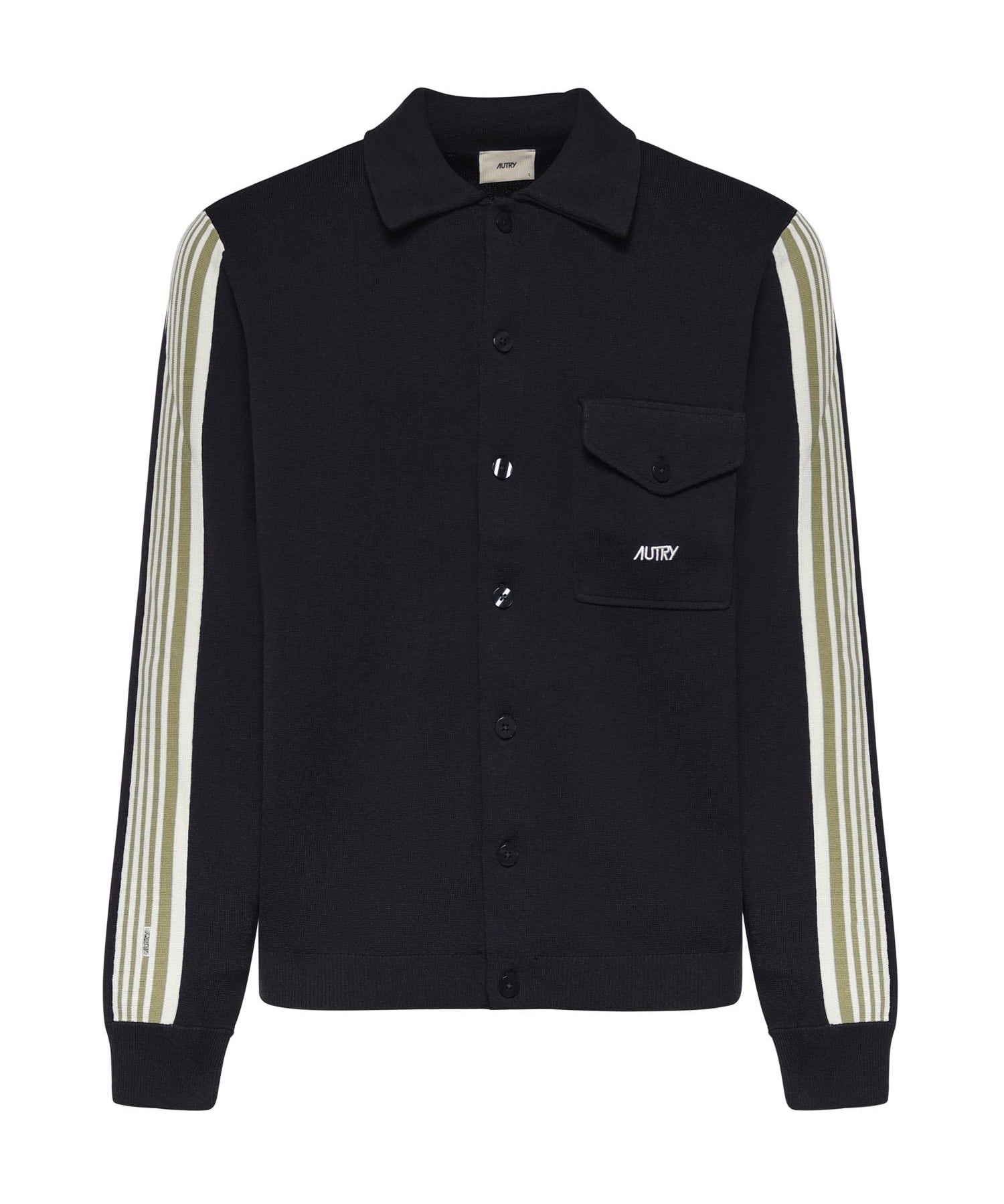 Overshirt in maglia di viscosa con logo JAPM 026B AUTRY 