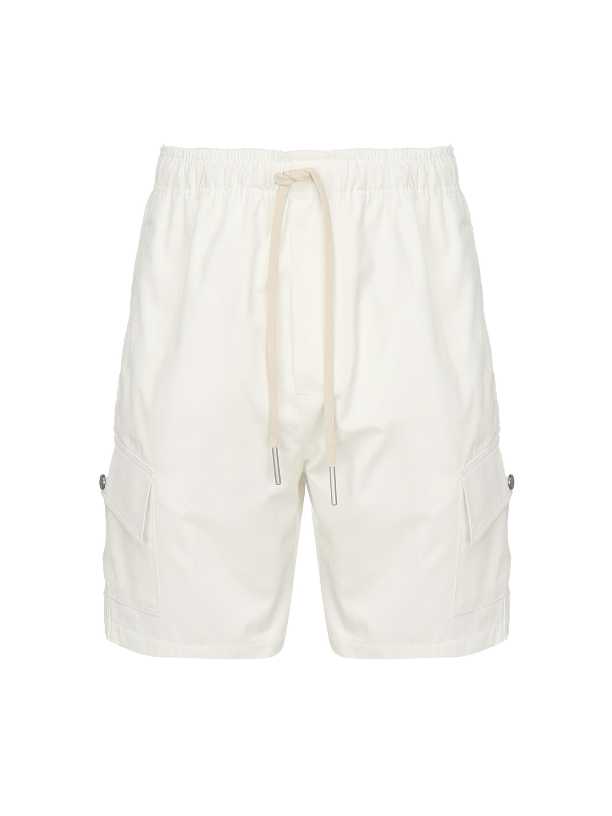 Shorts cargo in misto lino e cotone MASTYF -PANNA GIULIANO GALIANO 