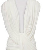 Abito con drappeggio ondulato 24043346 WHITE CHRISTOPHER ESBER 