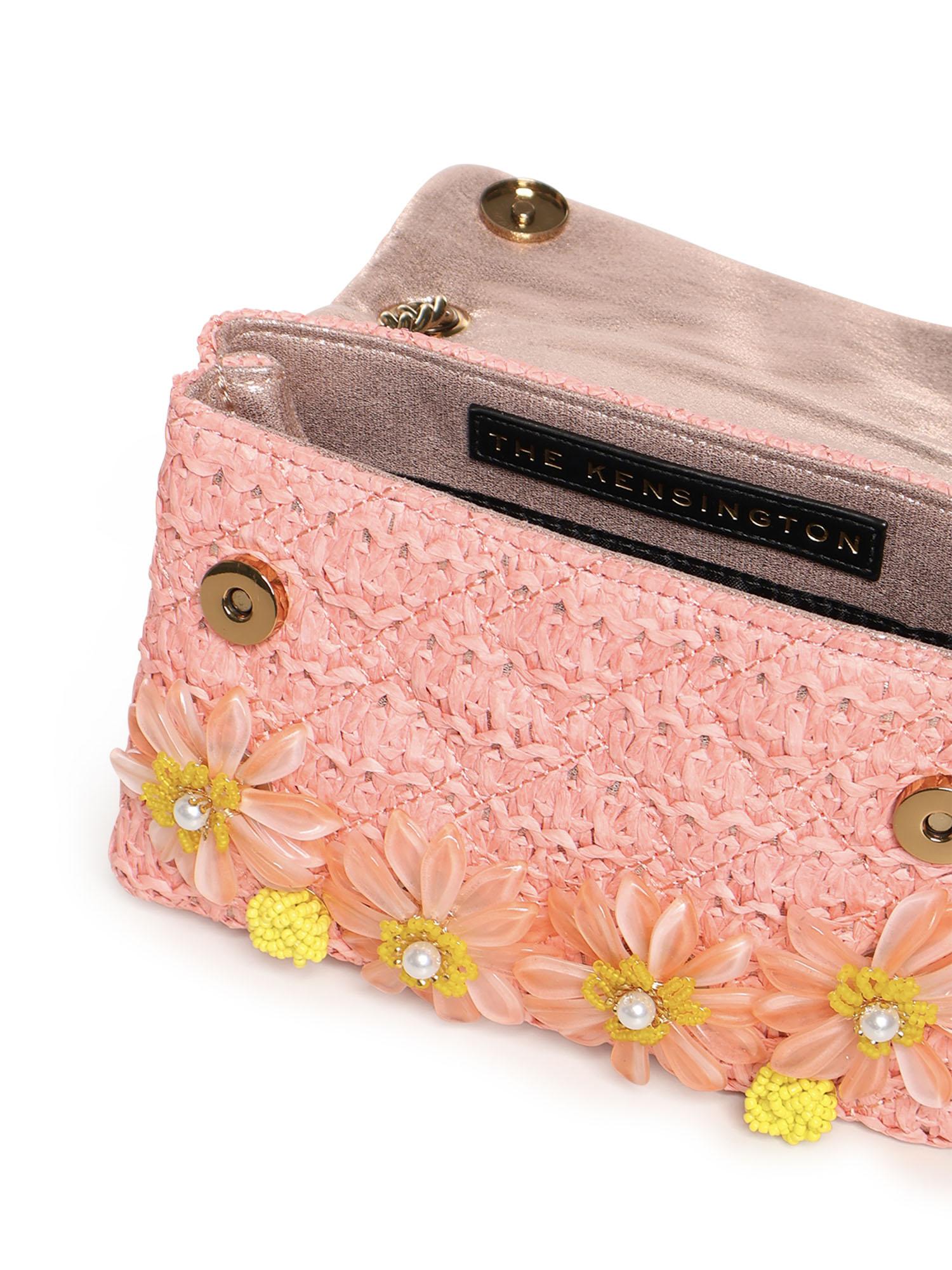 Mini bag Kensington in rafia 5576896999 PEACH KURT GEIGER 