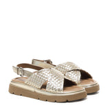 Sandalo flat Thea Tress A55379 PLATINO CARMENS 