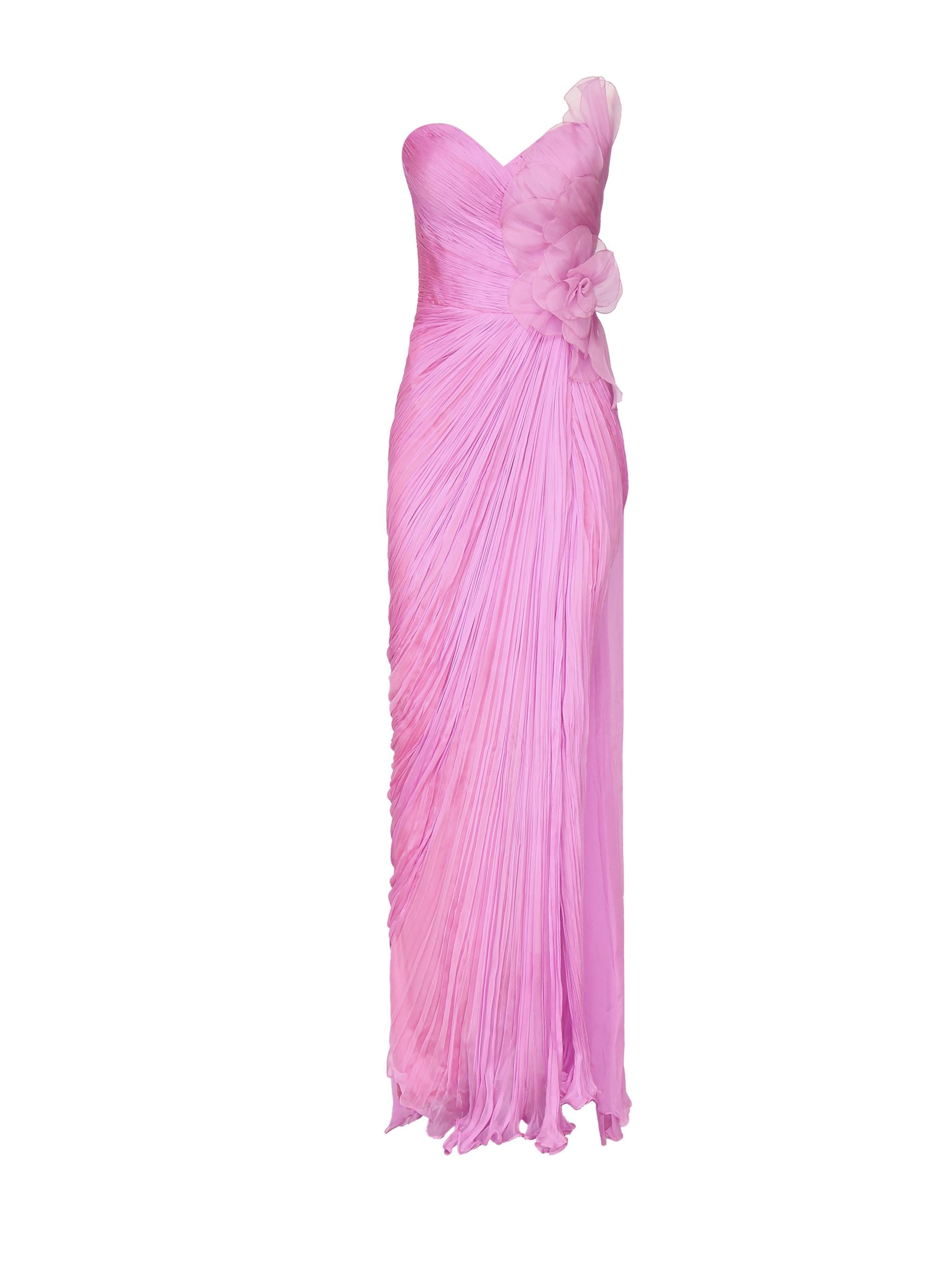 Abito Lia in seta IRS527LIA PINK NEON IRIS SERBAN 