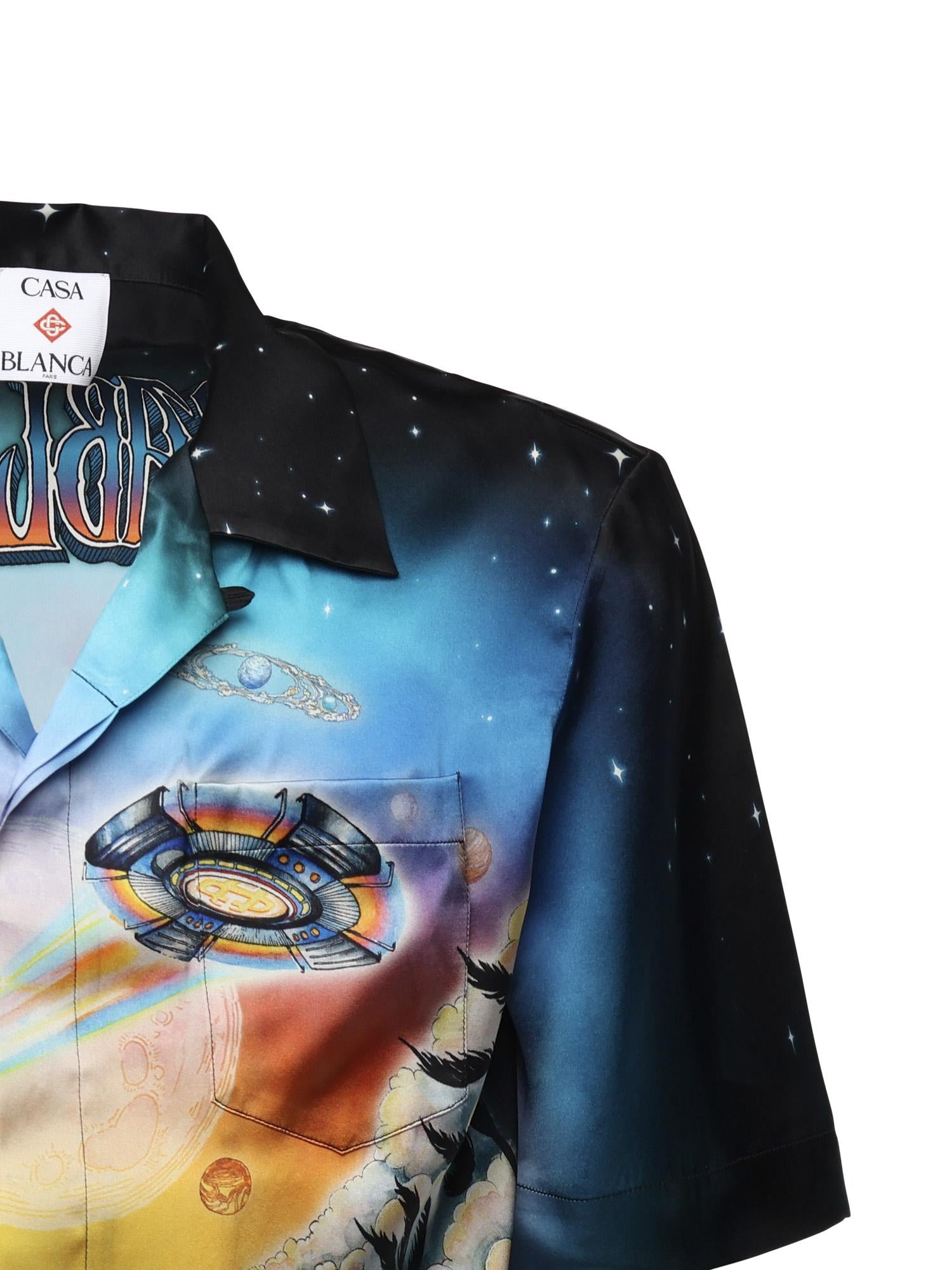 Camicia "La Prémonition" in seta UMS25SH03 04 CASABLANCA 