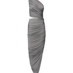 Abito midi cut-out asimmetrico AA9R1330J050B 859 ALAIA 