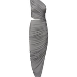 Abito midi cut-out asimmetrico AA9R1330J050B 859 ALAIA 