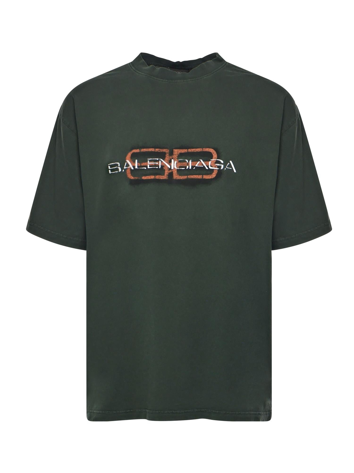 T-Shirt BB Icon Stencil<BR/> 764235 TTVD63004 BALENCIAGA 