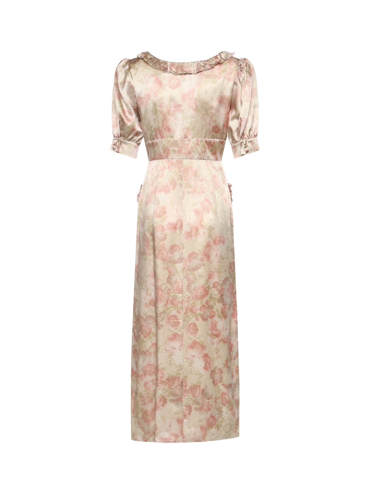 Abito midi in jacquard di seta stampata FABX4280F4680 1882 ALESSANDRA RICH 