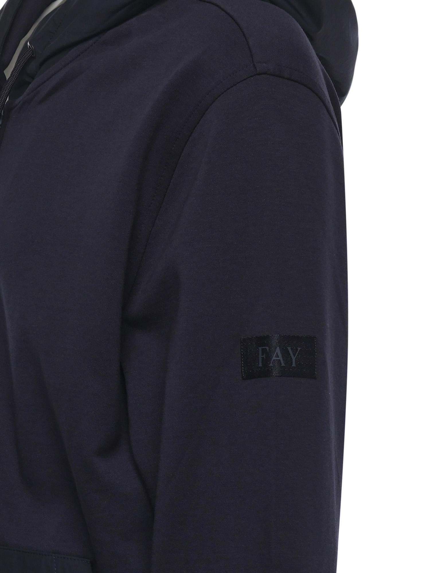 Felpa in cotone con zip NJMB5501460WZG U806 FAY 