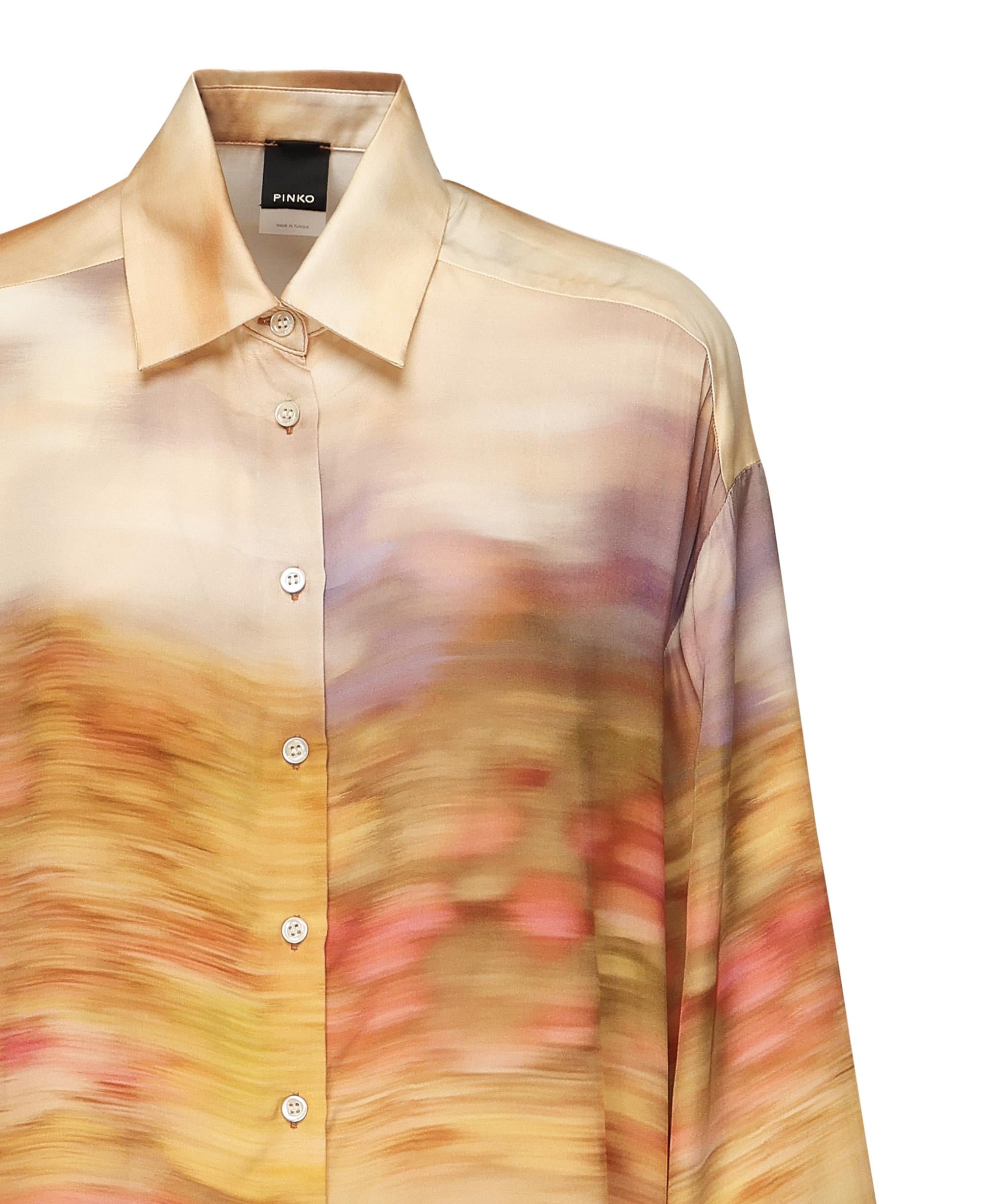 Camicia satin con stampa 104864 A2G0CN4 PINKO 