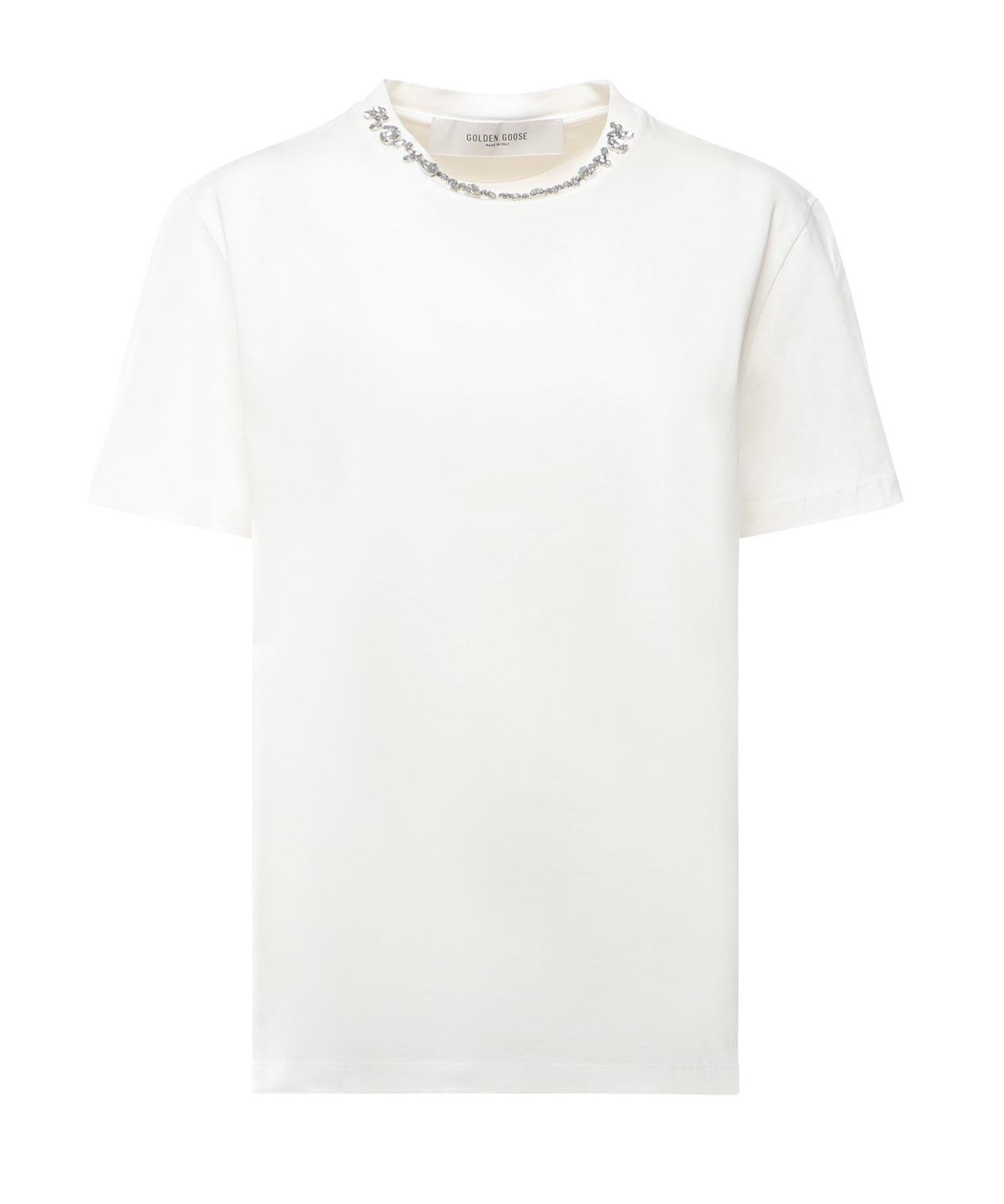 T-shirt con cristalli GWP01220 P00067310363 GOLDEN GOOSE 