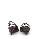 Décolleté slingback in pelle con fibbie 5I013E 069F0324 MIU MIU 