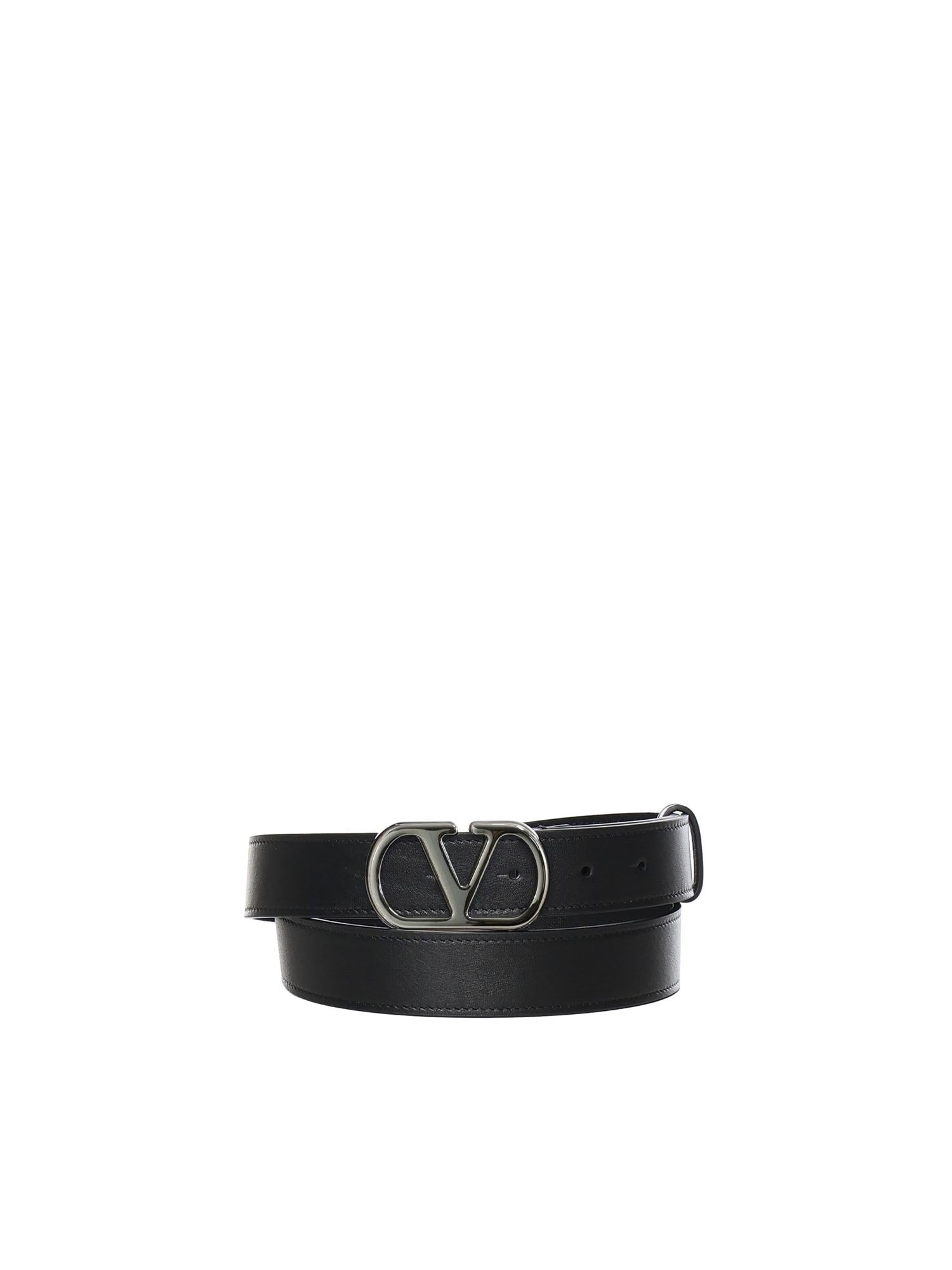 Cintura Vlogo Signature in vitello 8Y2T0SM3 BQT0NO VALENTINO GARAVANI 