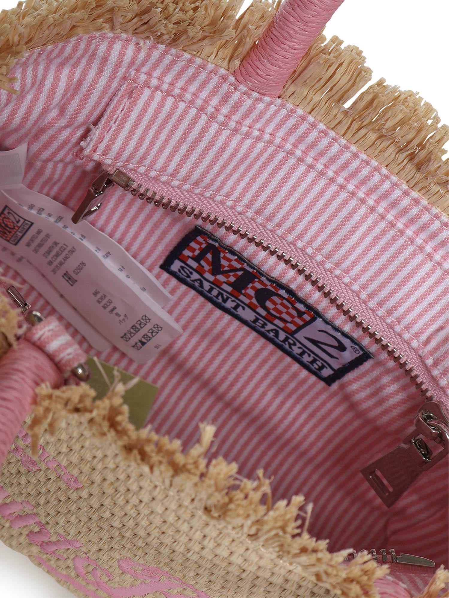 Borsa Vanity micro effetto paglia <BR/> VAMI009 00415L MC2 SAINT BARTH 