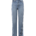 Jeans twisted lacing in denim 115169 1321 ROTATE 