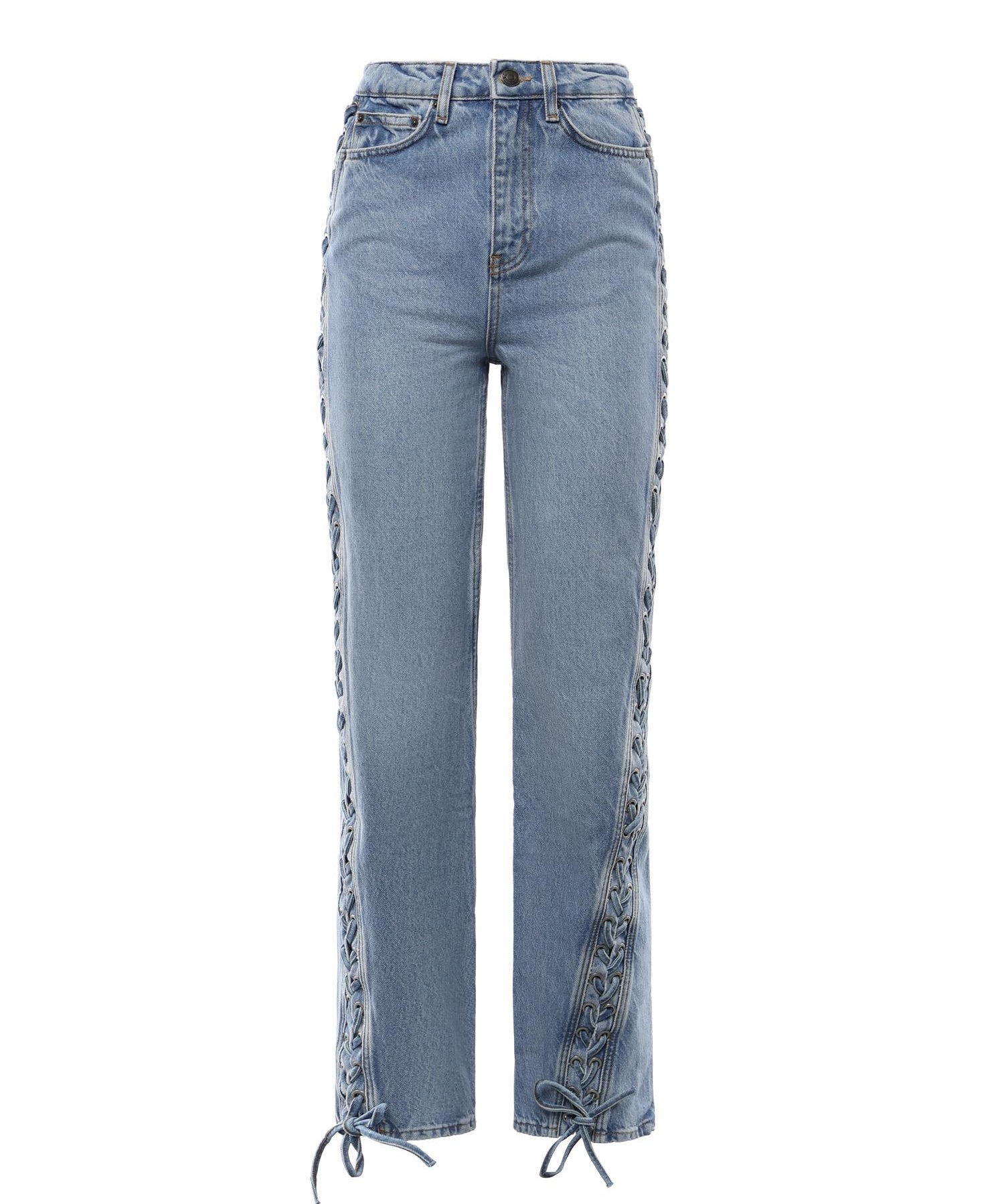 Jeans twisted lacing in denim 115169 1321 ROTATE 