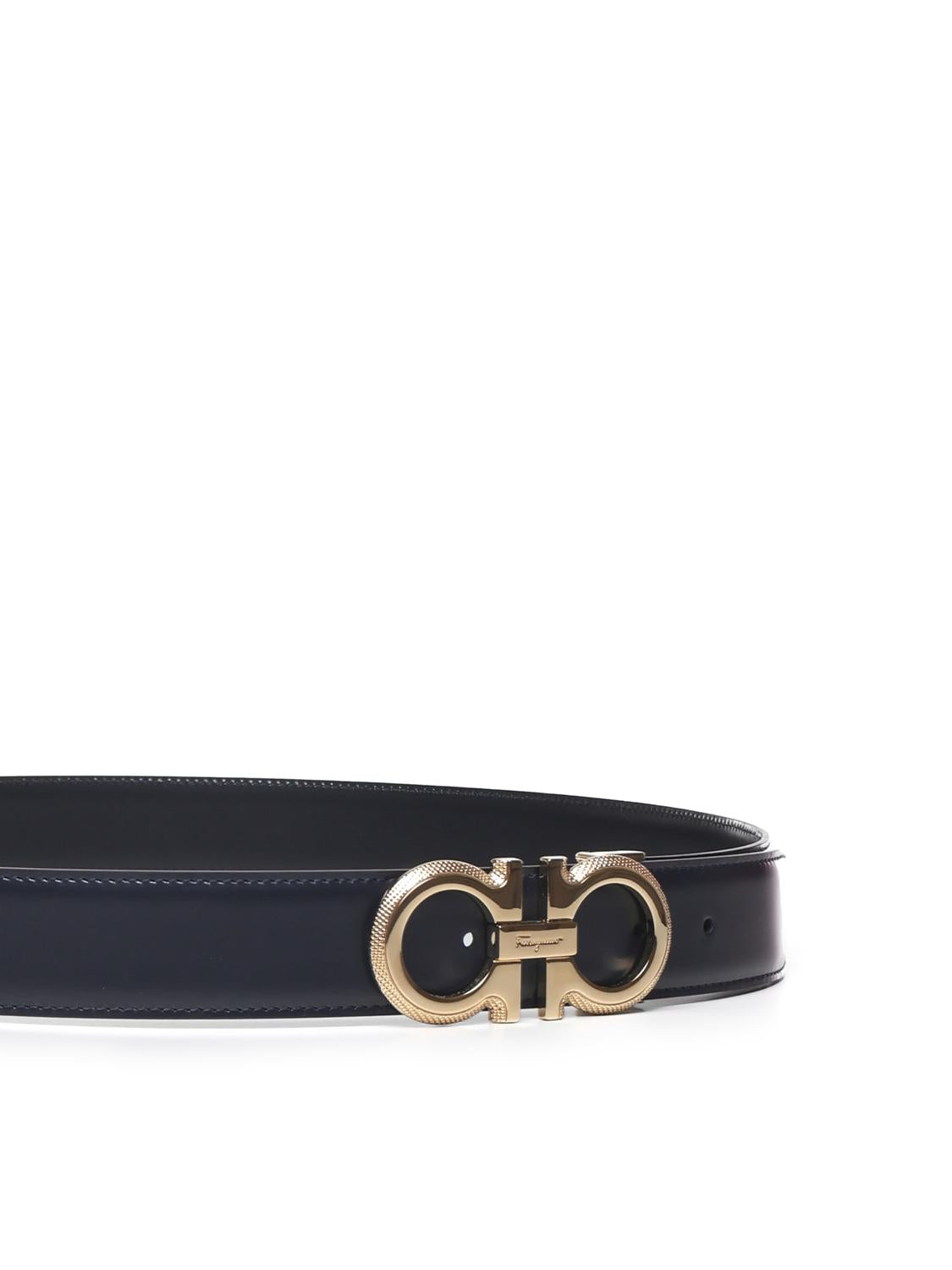 Cintura in pelle liscia con fibbia a Gancio 670141 0754463001 FERRAGAMO 