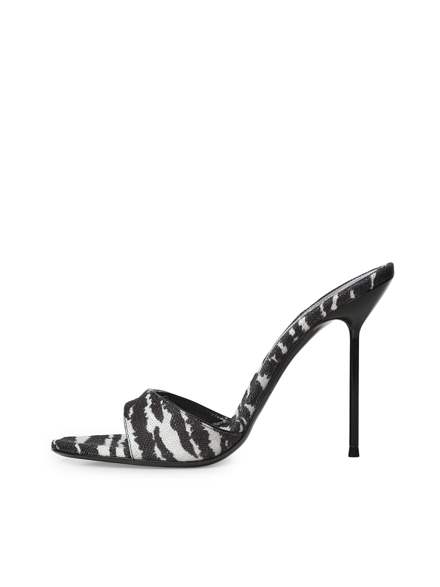 Mules Lidia con stampa zebrata PX836 XPTCVWHITE ZEBRA PARIS TEXAS 
