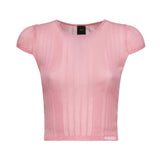 Maglia Tambora a costine<BR/> 104773 A1NDN50 PINKO 